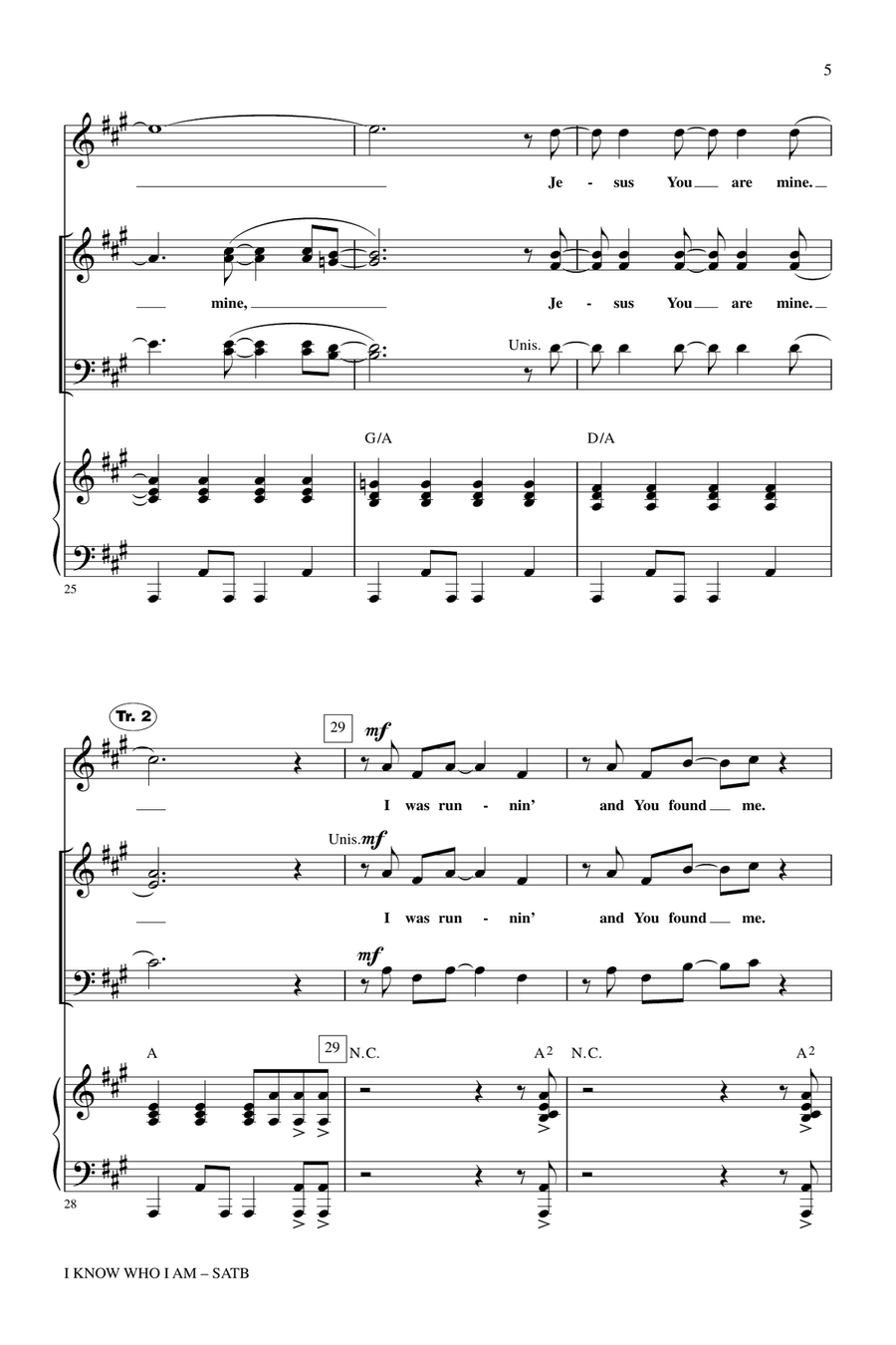 I Know Who I Am I Know Who I Am 4-Part scores gallery preview page 4