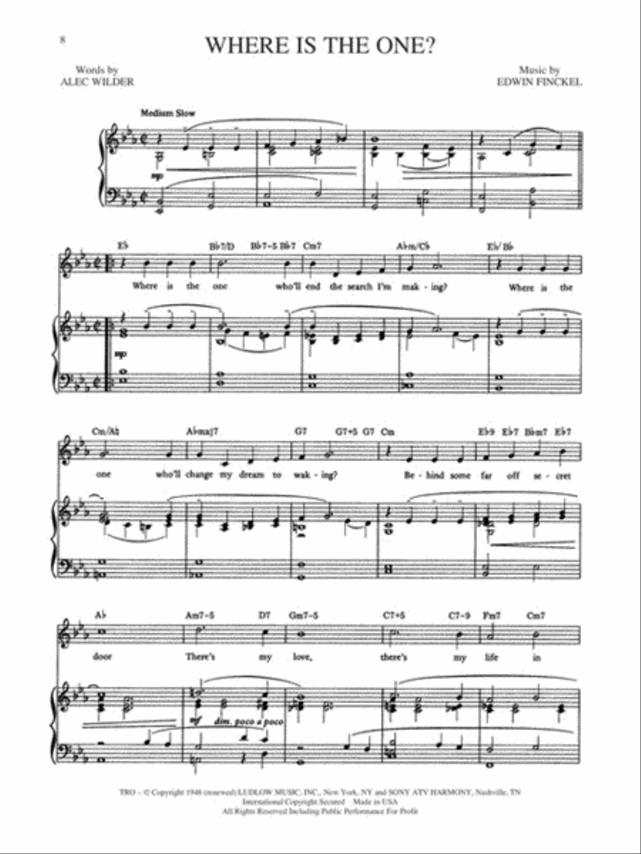The Alec Wilder Song Collection Piano, Vocal, Guitar scores gallery preview page 3
