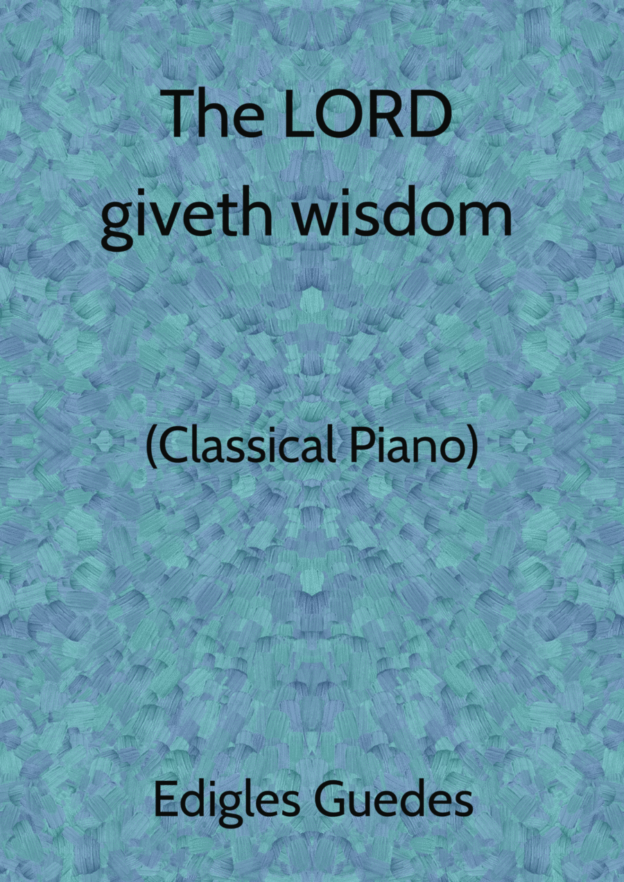 The LORD giveth wisdom Piano Method scores gallery preview page 1