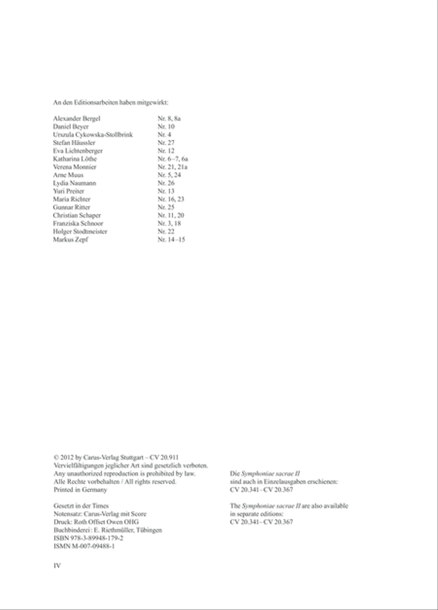 Symphoniae sacrae II (Stuttgart Schutz Edition, vol. 11) Score scores gallery preview page 4