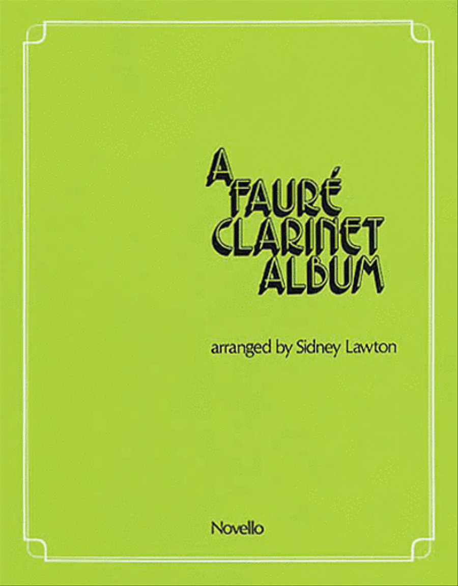 A Faure Clarinet Album Clarinet Solo scores gallery preview page 1