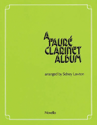 Book cover for A Faure Clarinet Album