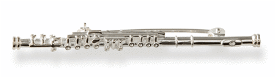 Silver brooch : flute Flute scores gallery preview page 1
