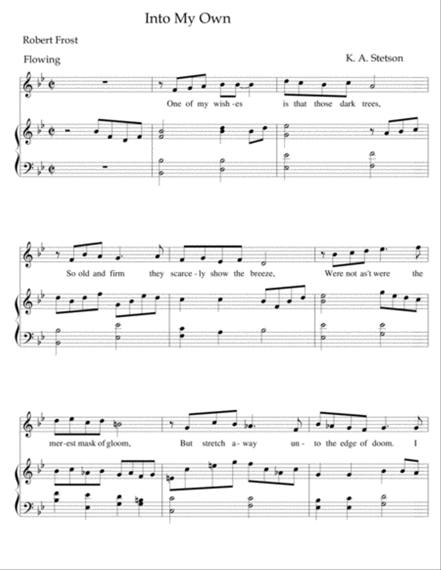 Songs by K. A. Stetson Voice Solo scores gallery preview page 1