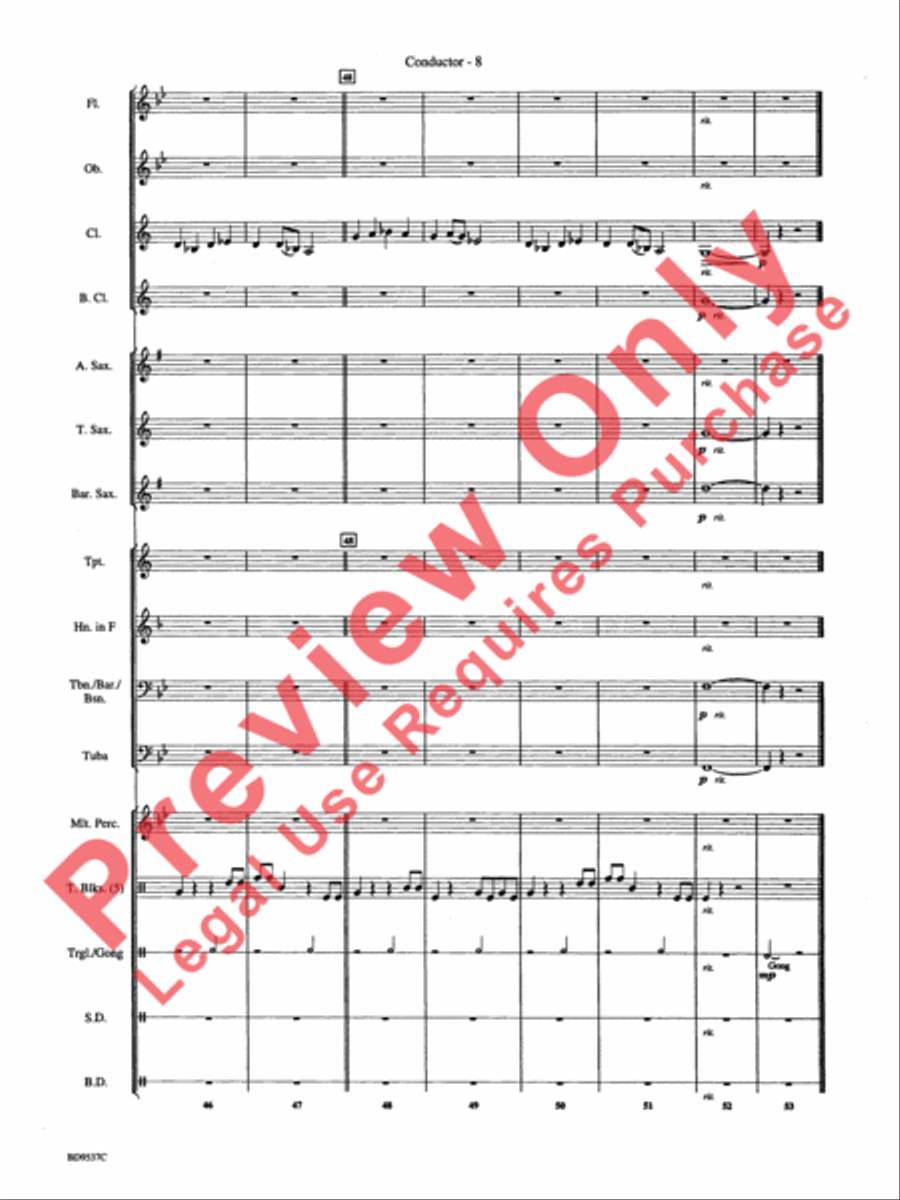 Sakura (Cherry Blossoms) Concert Band scores gallery preview page 10