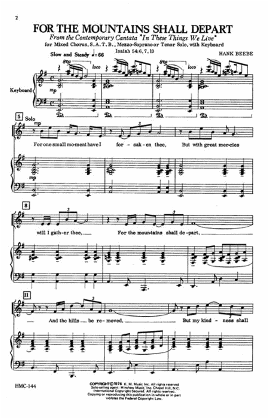 For the Mountains Shall Depart 4-Part scores gallery preview page 2