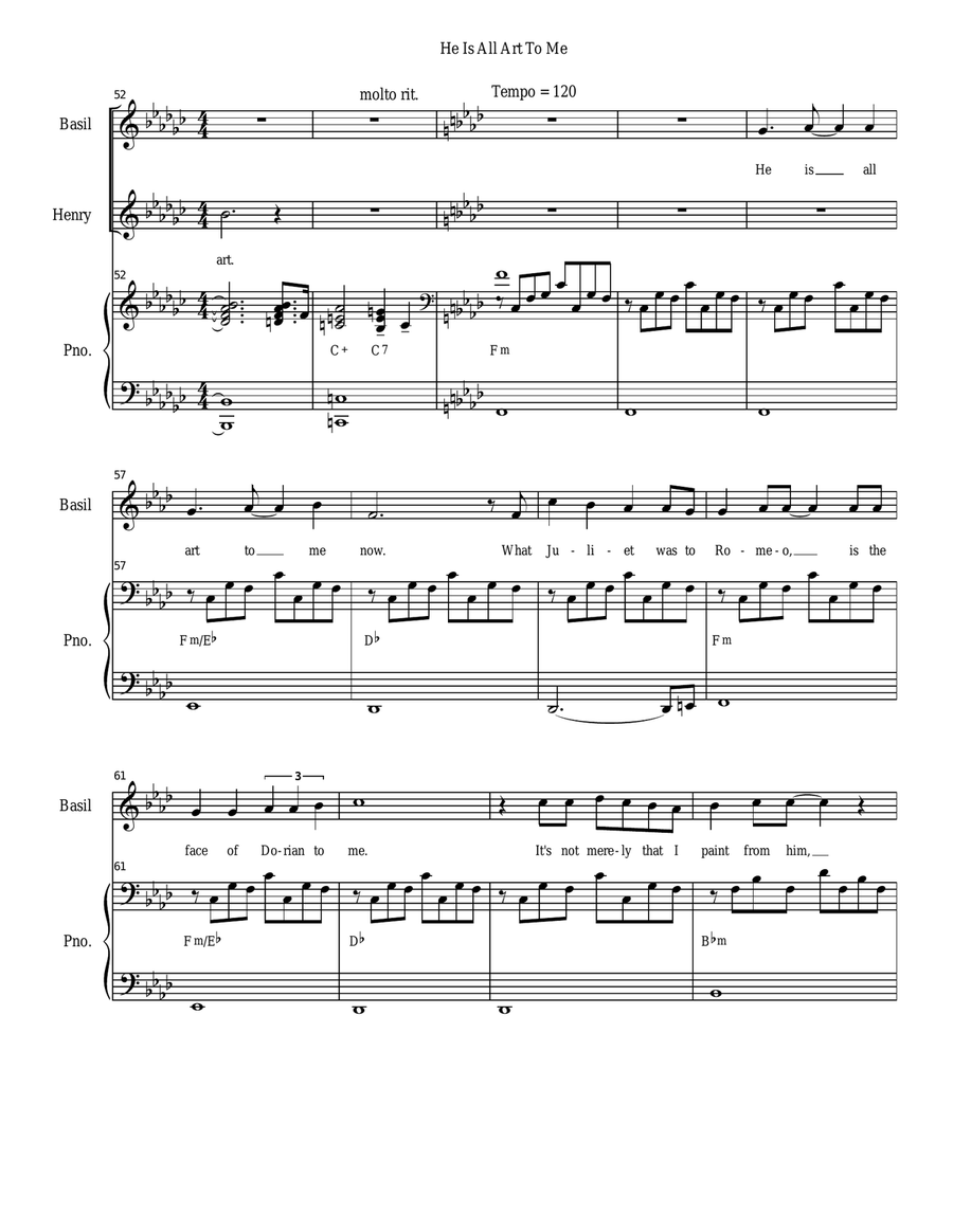 He Is All Art To Me Piano, Vocal scores gallery preview page 5