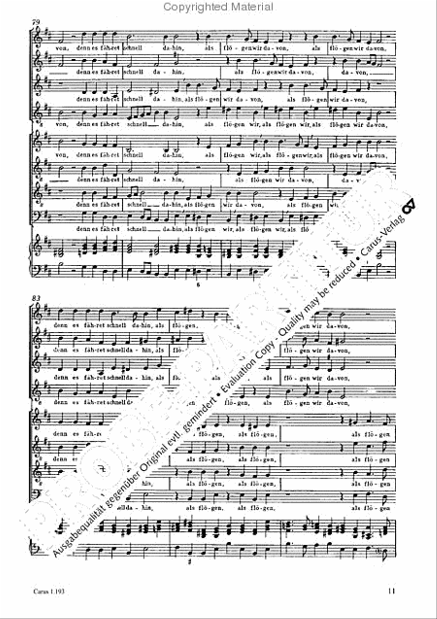 Unser Leben wahret siebzig Jahr Choir scores gallery preview page 12