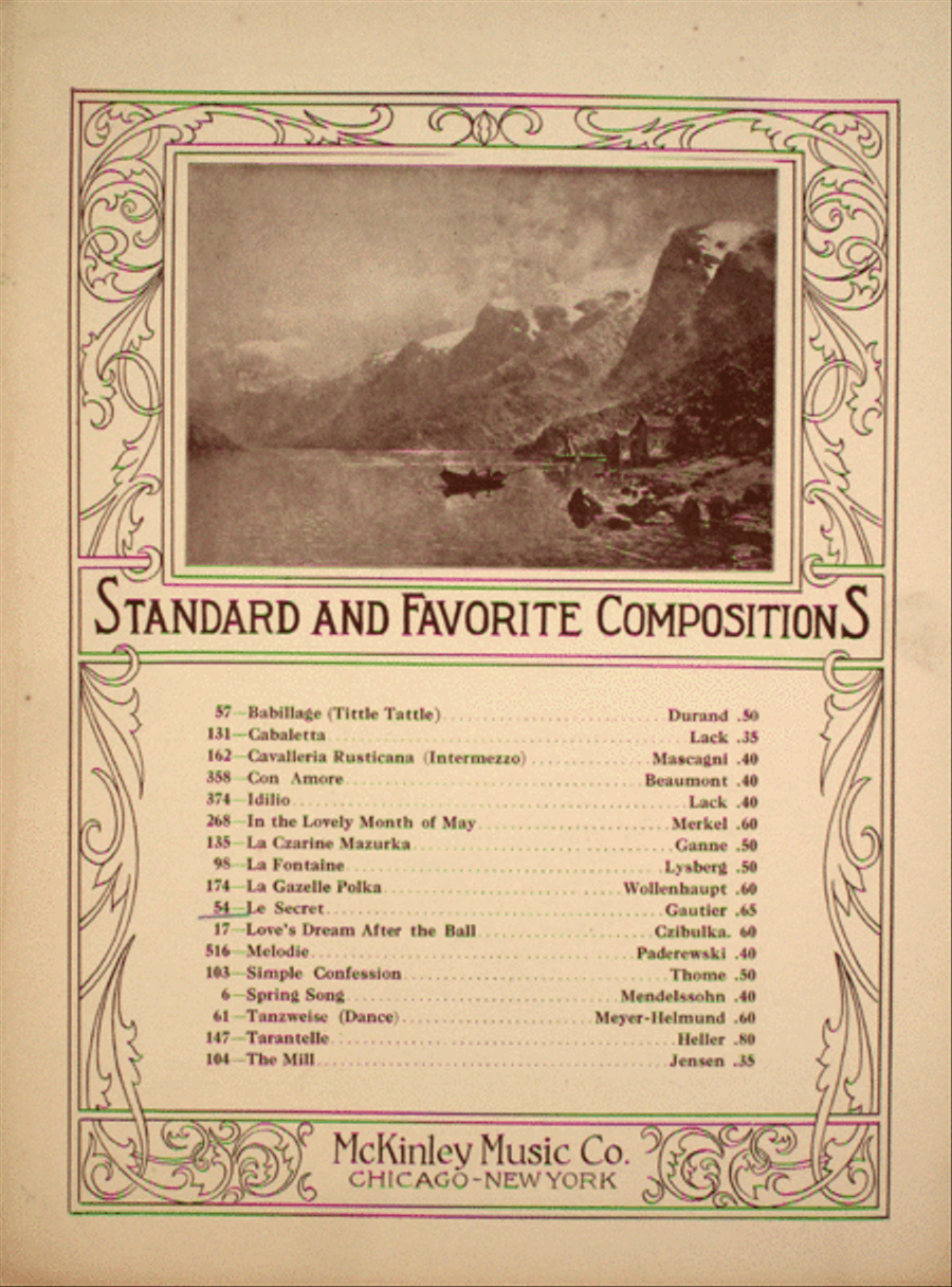 Le Secret Piano Solo scores gallery preview page 1