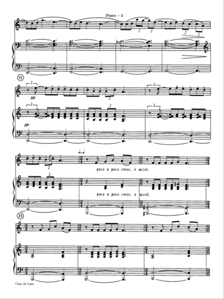 Clair de lune: Piano Accompaniment Orchestra scores gallery preview page 2
