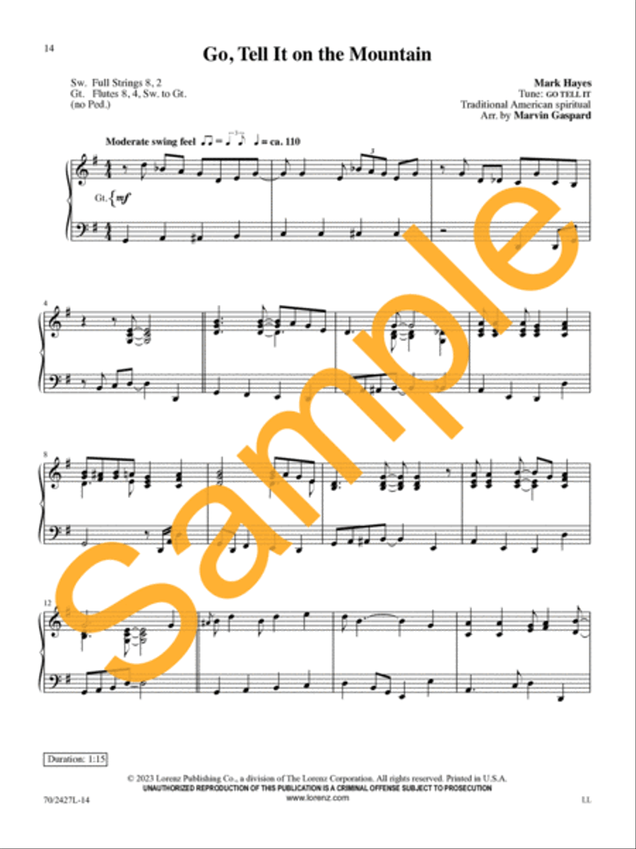 Mark Hayes: Christmas Miniatures for Organ Organ Solo scores gallery preview page 11
