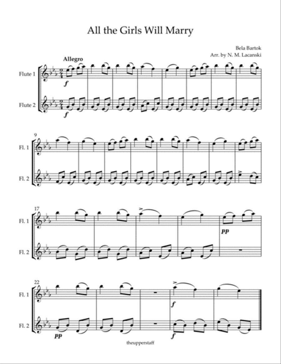 All the Girls Will Marry All the Girls Will Marry Woodwind Duet scores gallery preview page 2
