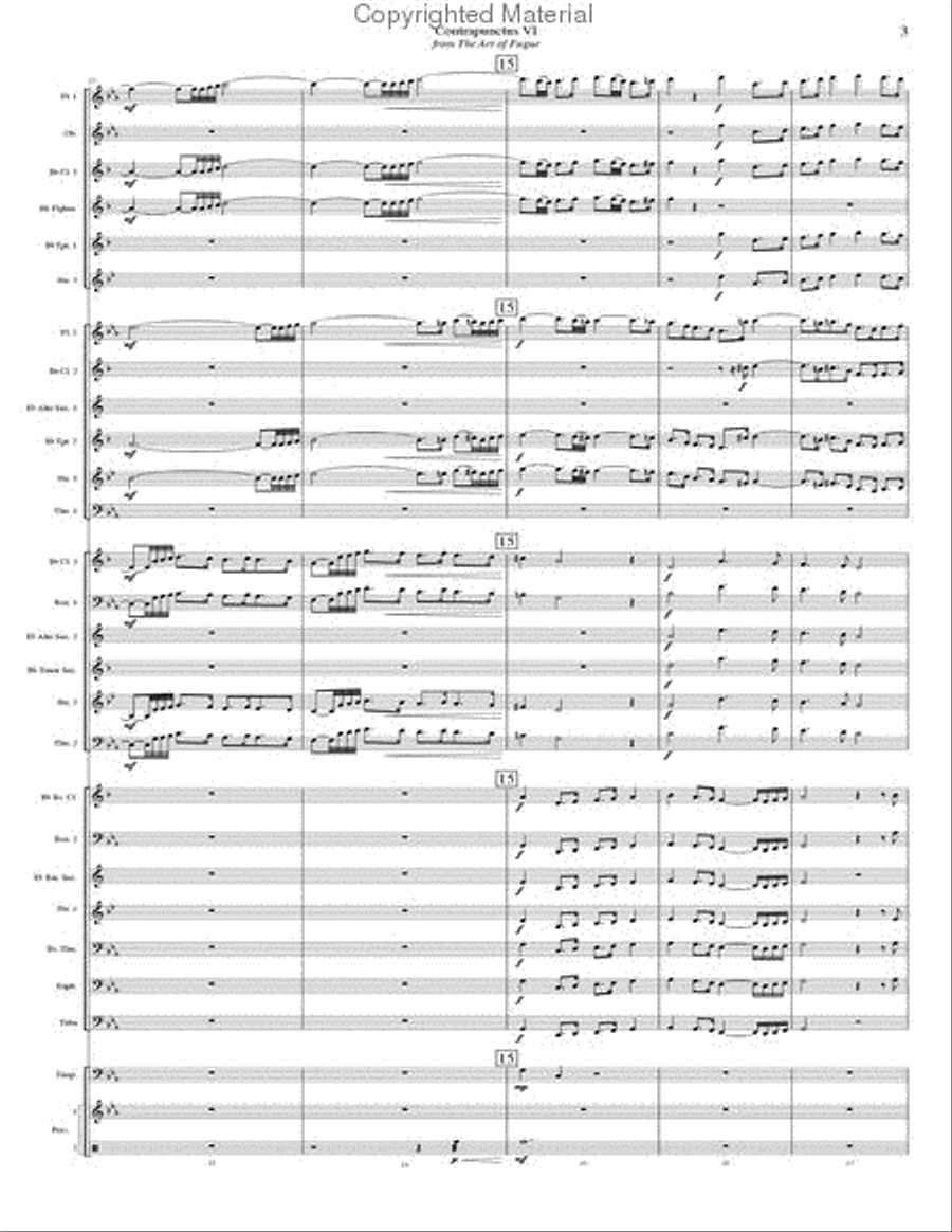 Contrapunctus 6 - STUDY SCORE ONLY Concert Band scores gallery preview page 6