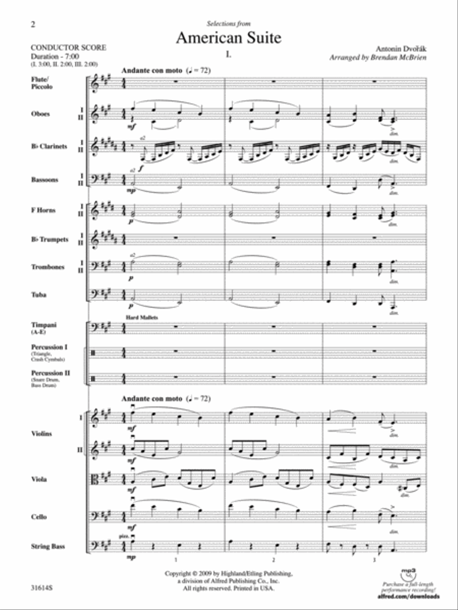 Selections from American Suite Full Orchestra scores gallery preview page 2