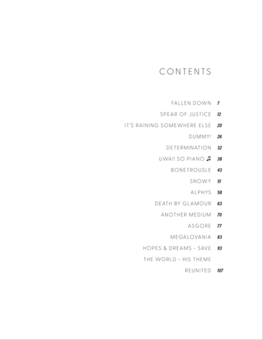 UNDERTALE Piano Collections (Complete Digital Book) Piano Solo scores gallery preview page 6