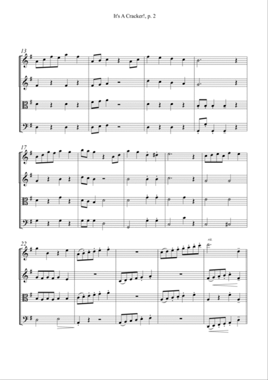 It's A Cracker! String Quartet scores gallery preview page 3