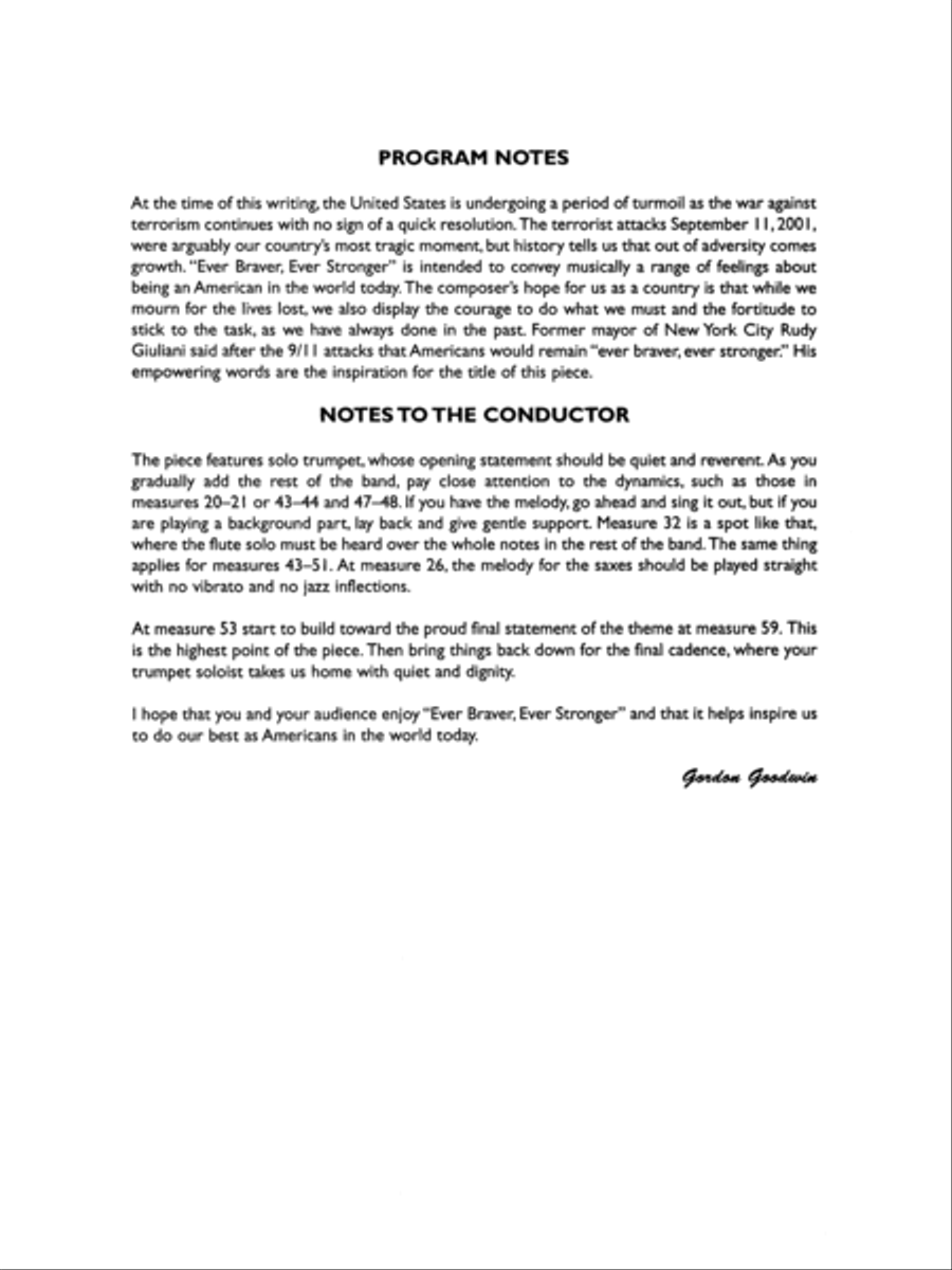 Ever Braver, Ever Stronger (An American Elegy) Concert Band scores gallery preview page 3