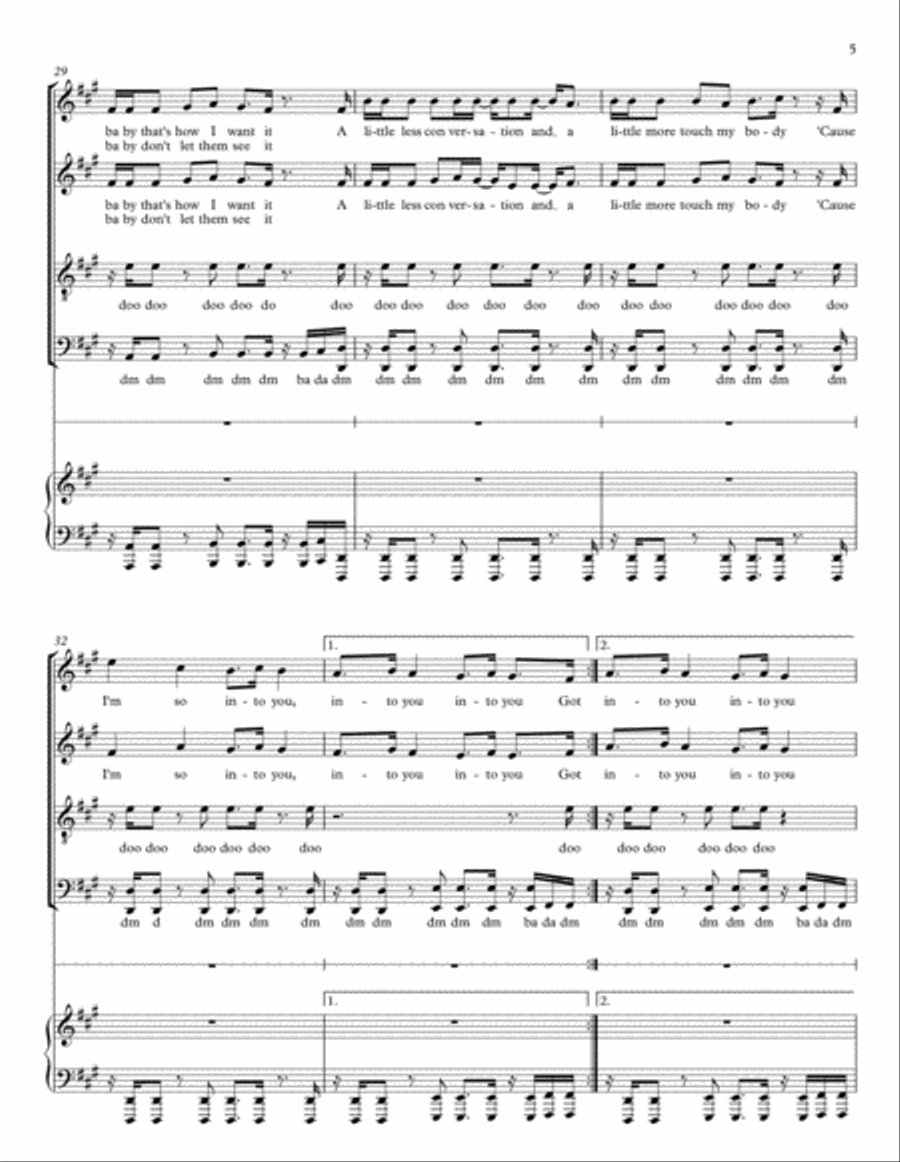 Into You Into You 4-Part scores gallery preview page 5