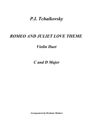 Book cover for Tchaikovsky's Romeo And Juliet Love Theme Violin Duet