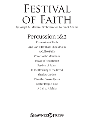 Book cover for Festival of Faith - Percussion 1 & 2