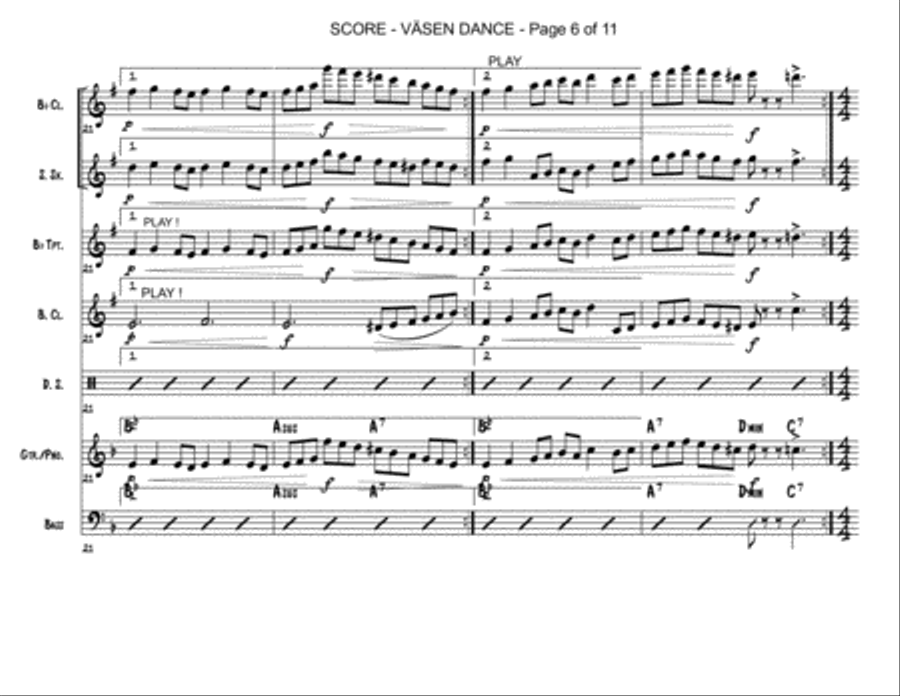 Väsen Dance Jazz Ensemble scores gallery preview page 6