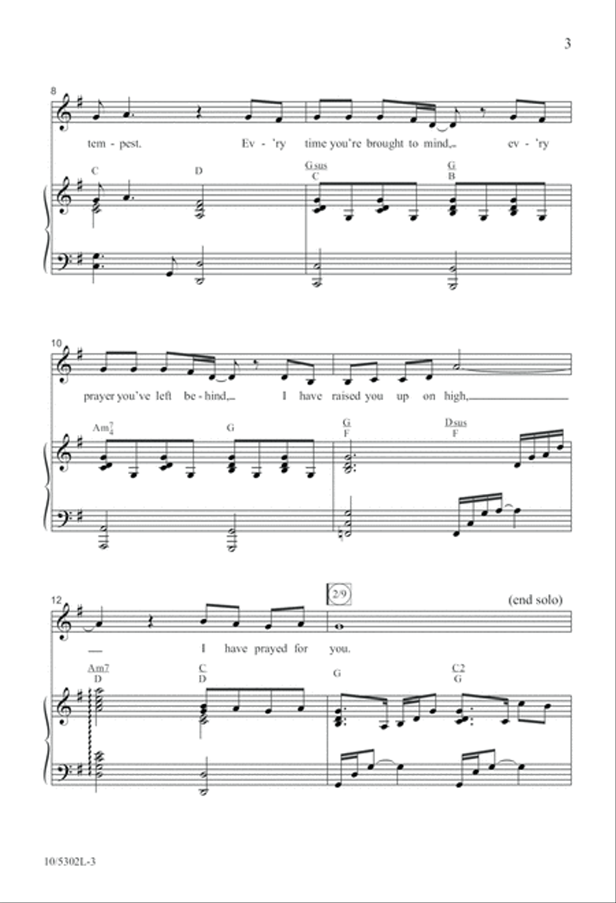 I Will Pray for You 4-Part scores gallery preview page 3