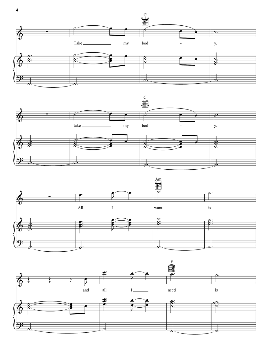 All I Want Acoustic Guitar scores gallery preview page 4