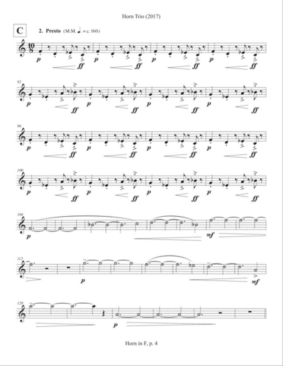 Horn Trio (2017) horn part Horn scores gallery preview page 4