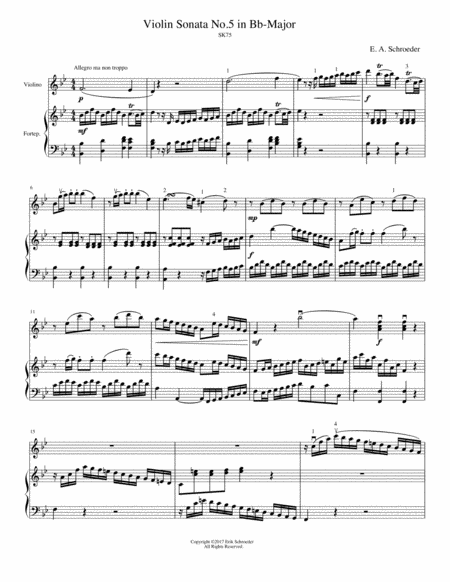 Violin Sonata No.5 in Bb-Major image number null