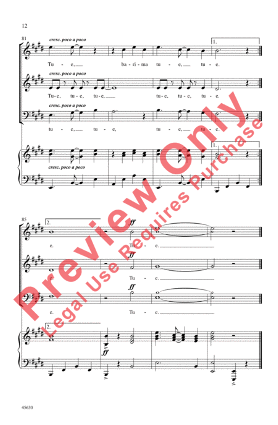 Tue, Tue 3-Part scores gallery preview page 12