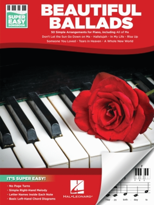 Book cover for Beautiful Ballads – Super Easy Songbook