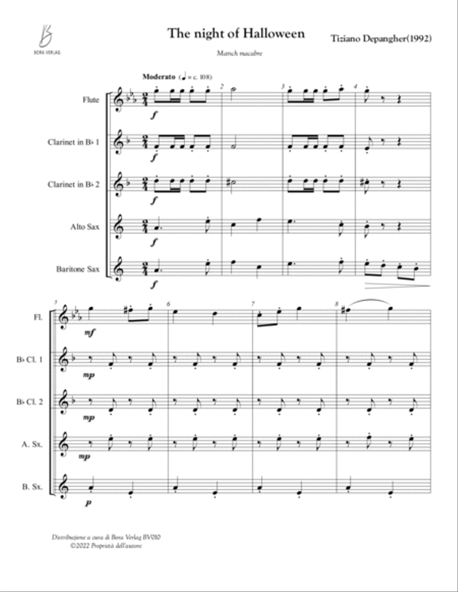 The Night of Halloween - Complete Woodwind Ensemble scores gallery preview page 6