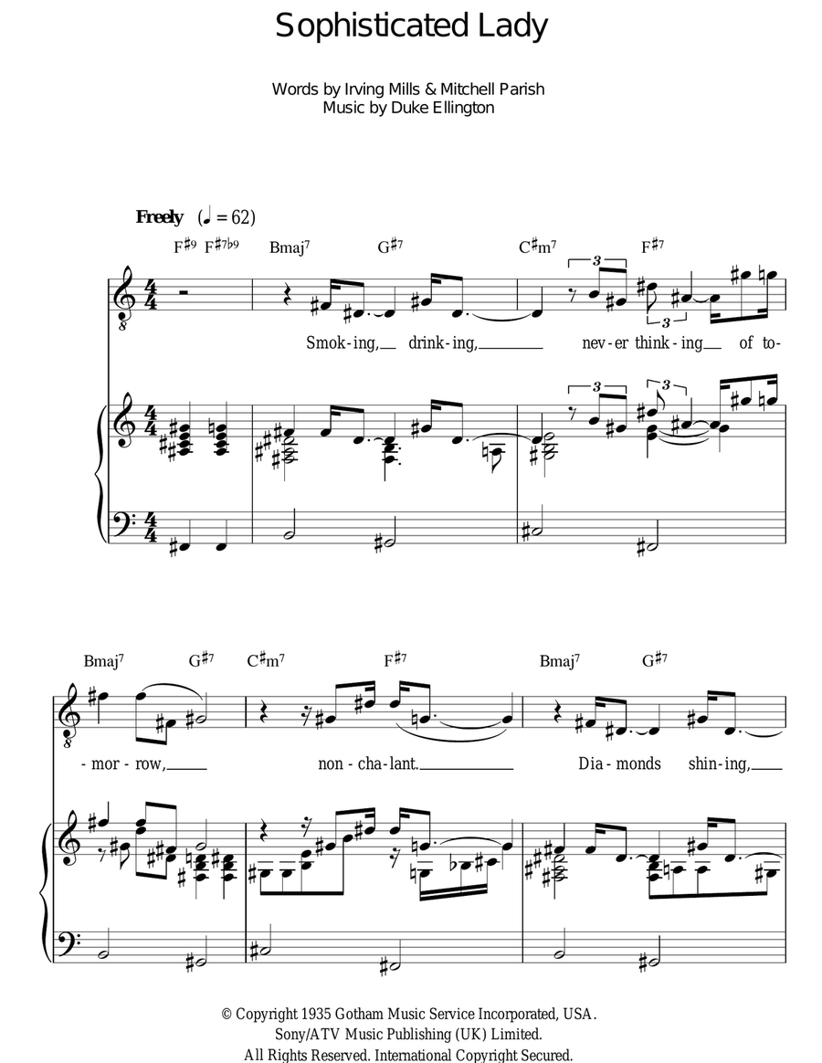 Sophisticated Lady Guitar scores gallery preview page 1