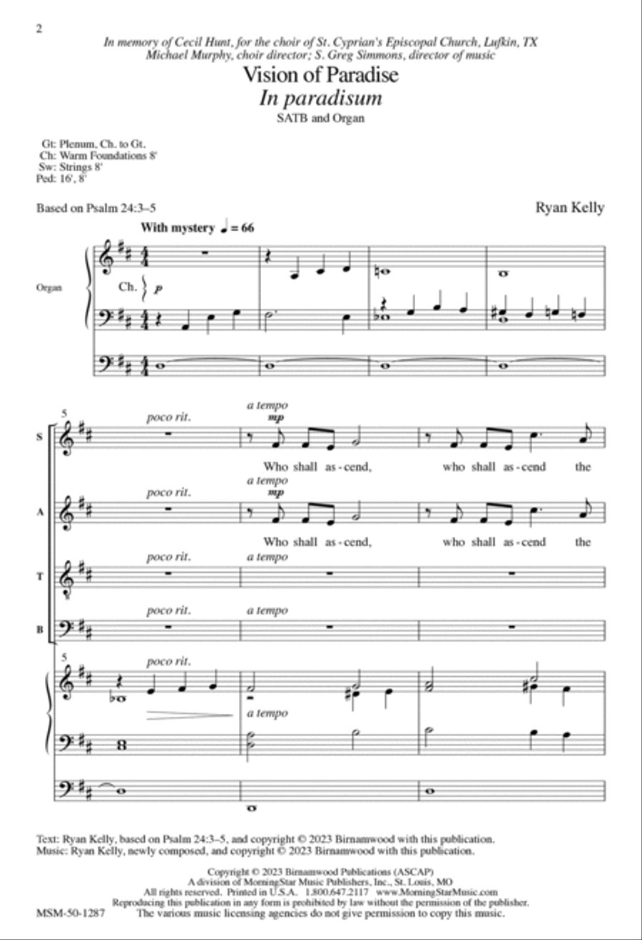 Vision of Paradise 4-Part scores gallery preview page 2