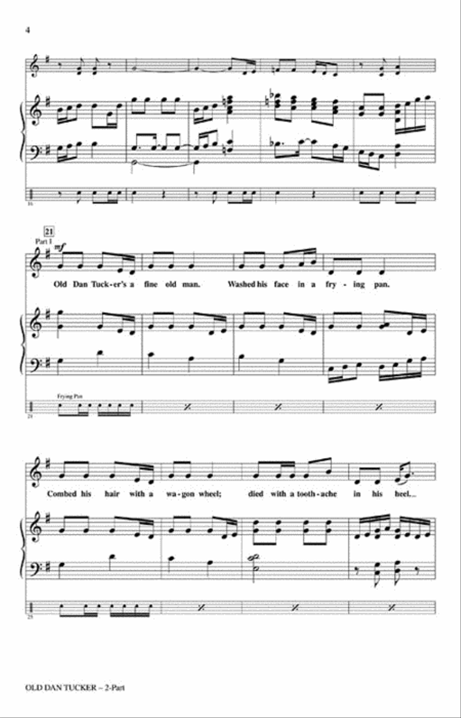 Old Dan Tucker 2-Part scores gallery preview page 3