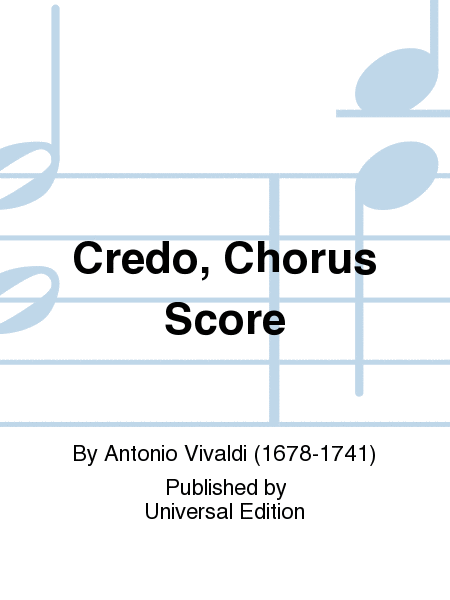 Credo, Chorus Score