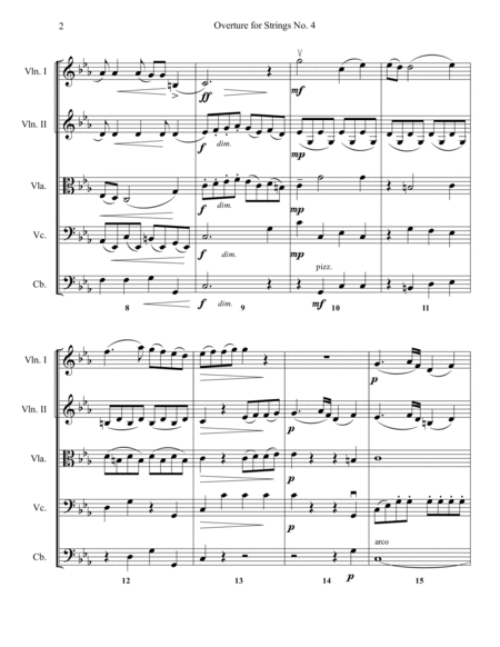 Overture for Strings No. 4 - Score Only