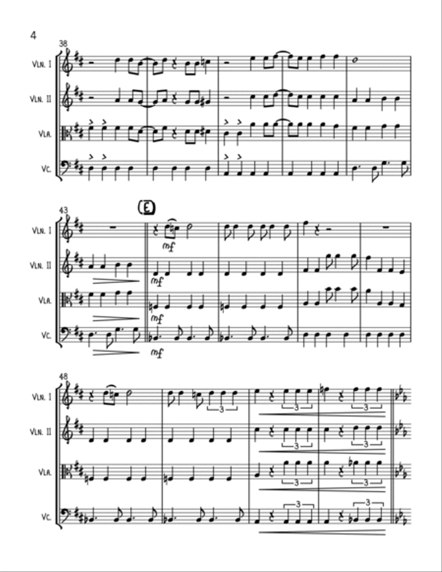 Glad All Over Glad All Over String Quartet scores gallery preview page 4