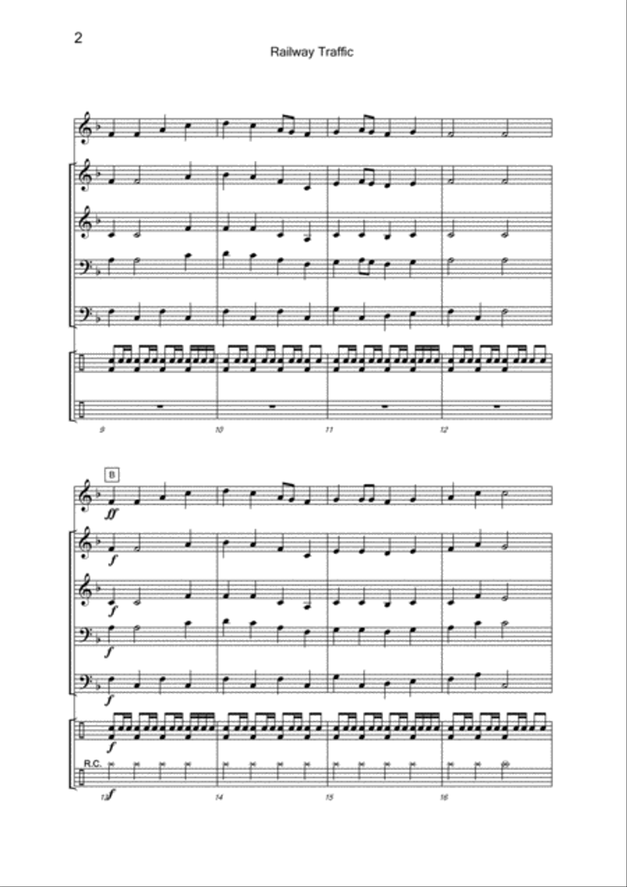 Railway Traffic Railway Traffic Fanfare Band scores gallery preview page 4