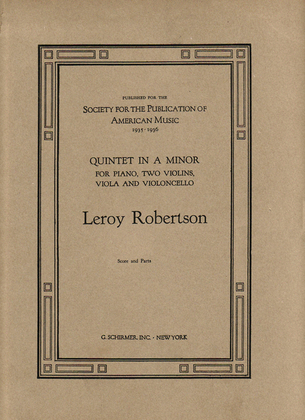 Book cover for Quintet in A Minor