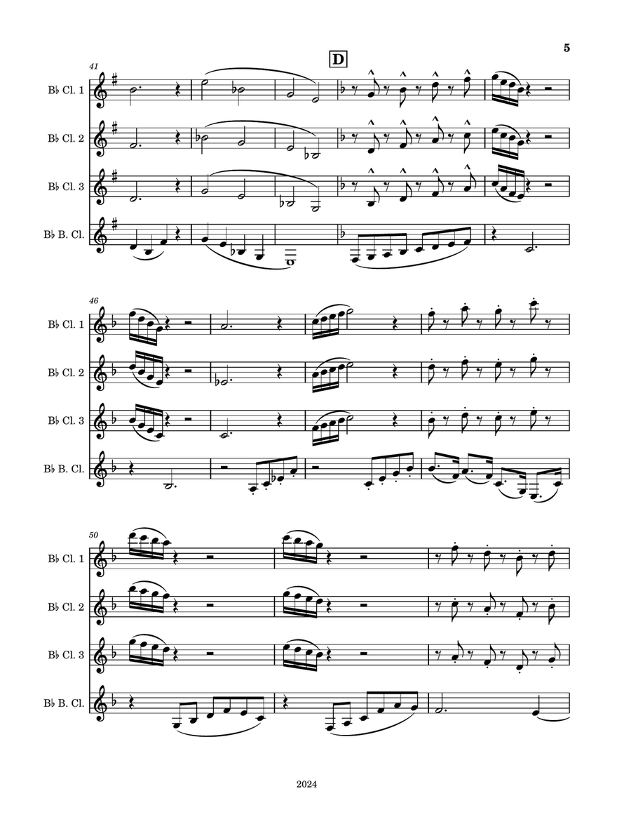 The Crickets and the Frog Woodwind Quartet scores gallery preview page 5