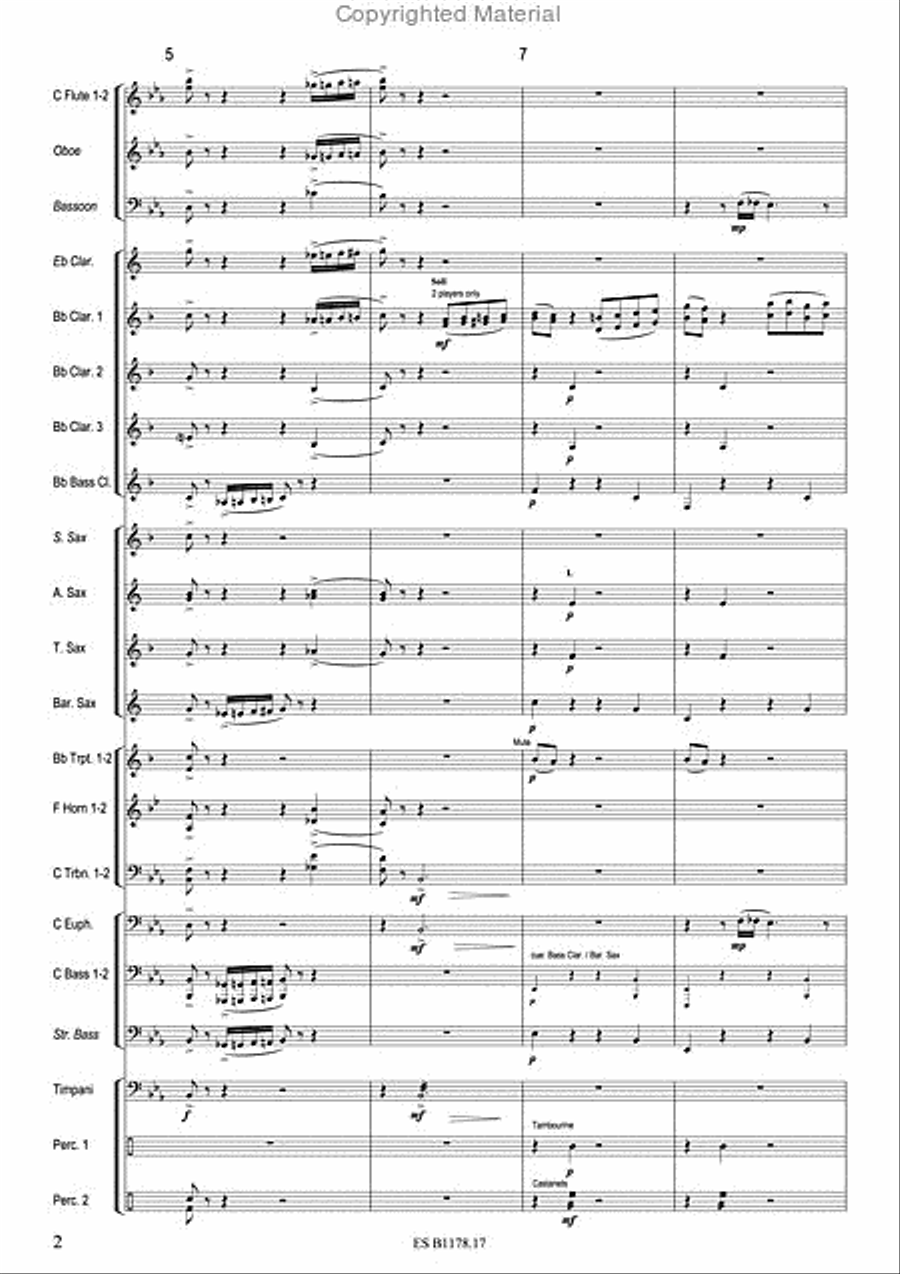 Por Una Cabeza Concert Band scores gallery preview page 4