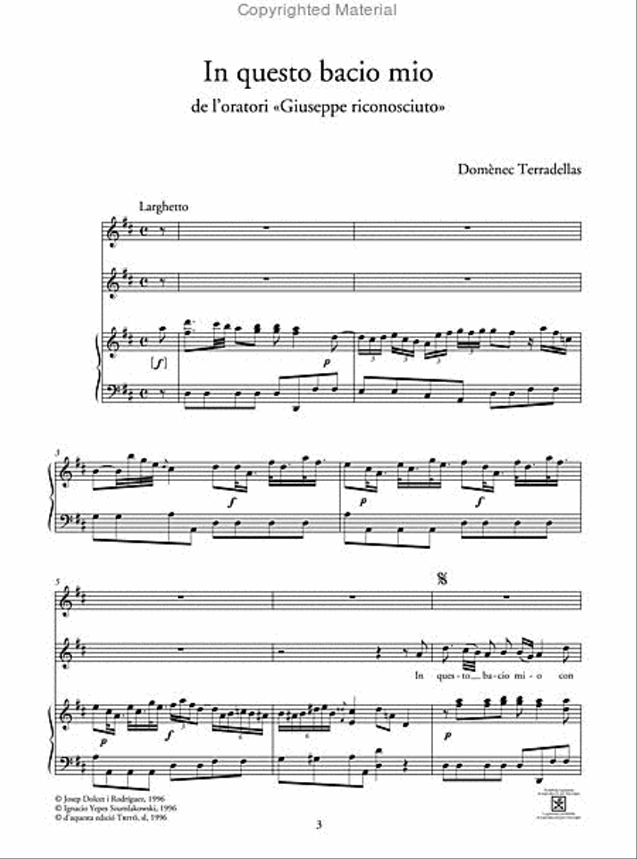 Duet de Giuseppe i Beniamino de l’oratori «Giuseppe riconosciuto» School and Community scores gallery preview page 2