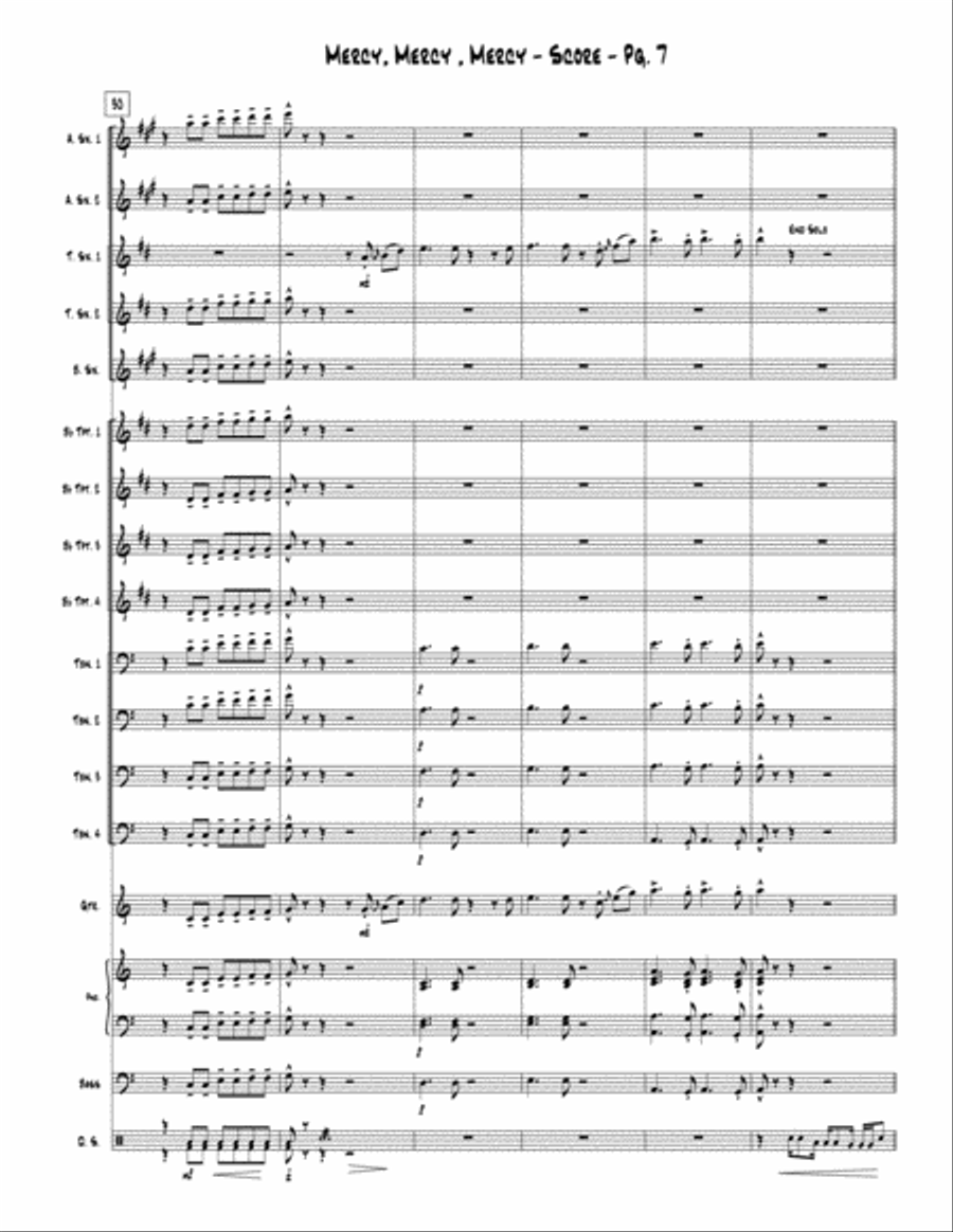 Mercy, Mercy, Mercy Mercy, Mercy, Mercy Jazz Ensemble scores gallery preview page 8