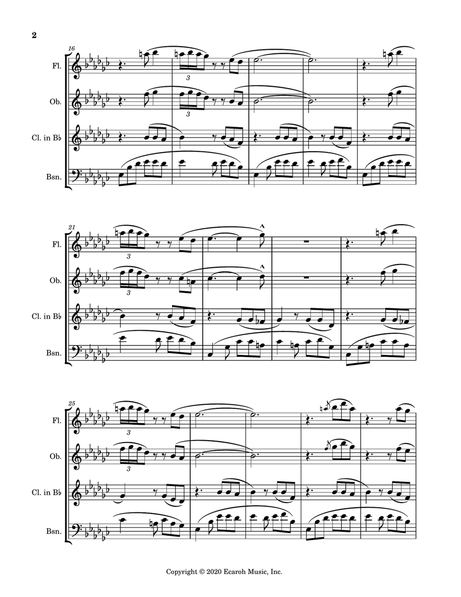 Senor Blues Woodwind Quartet scores gallery preview page 2