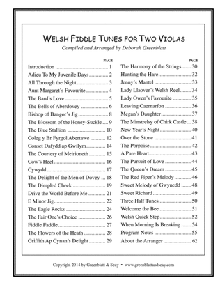 Welsh Fiddle Tunes for Two Violas