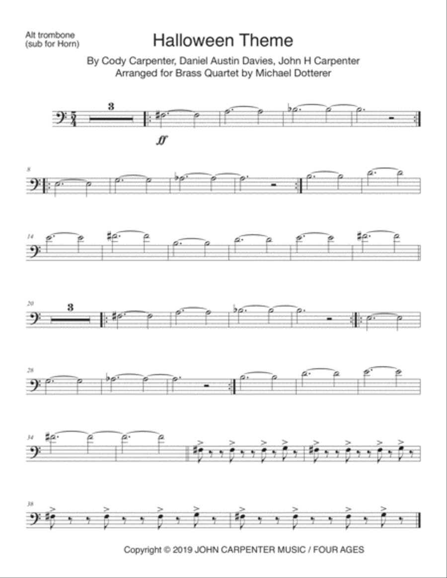 Halloween Triumphant (halloween Theme) Euphonium scores gallery preview page 3