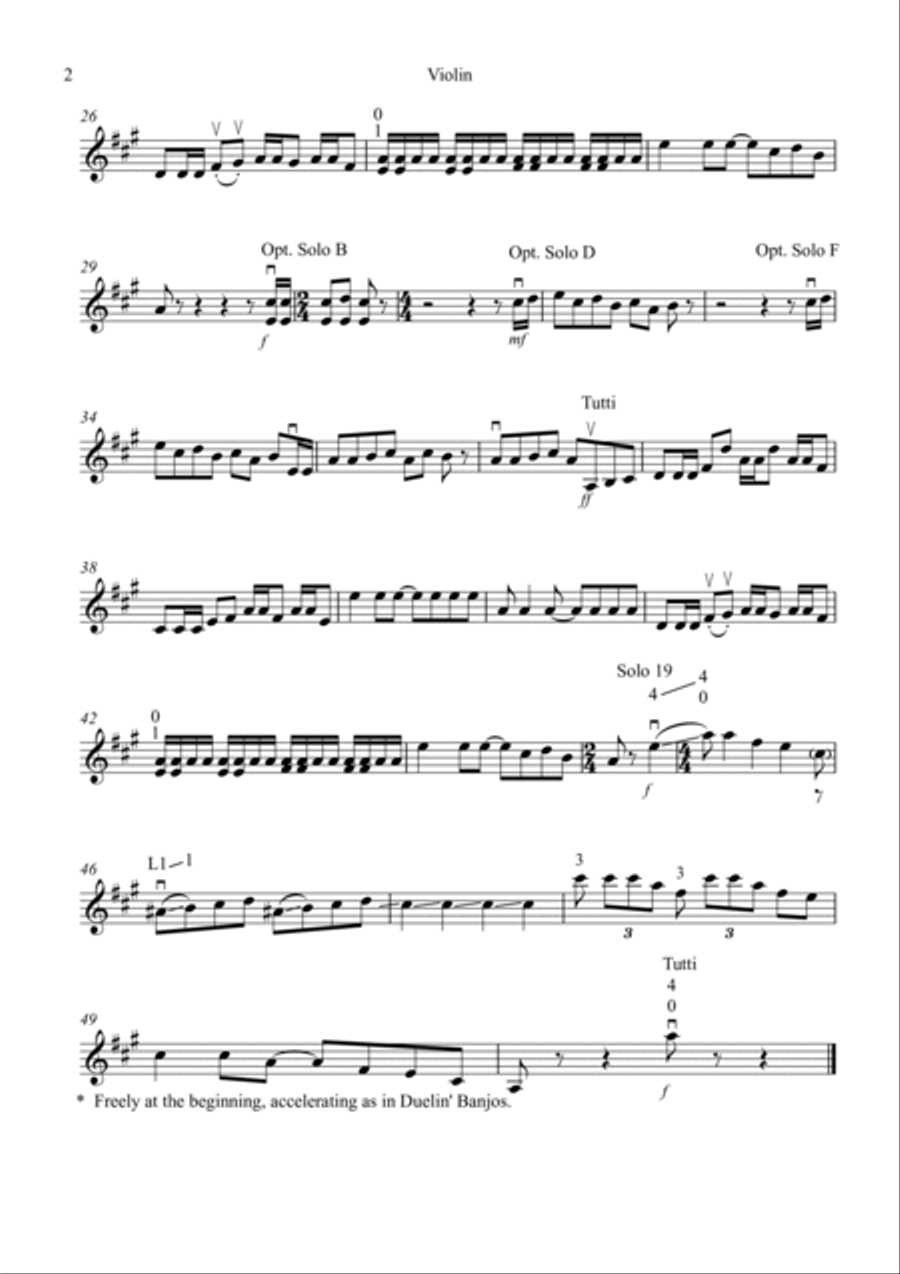 Duelin' Banjos String Duet scores gallery preview page 6
