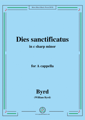 Book cover for Byrd-Dies sanctificatus,in c sharp minor,for A cappella