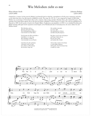 Wie Melodien Zieht Es Mir, Op. 105, No. 1